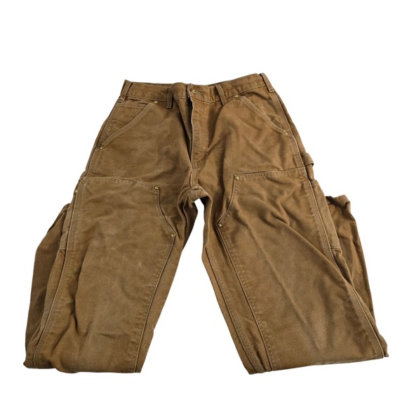 VTG Carhartt USA Made B01-BRN Loose Original Fit Work Pants 32x30 Brown - Picture 1 of 10
